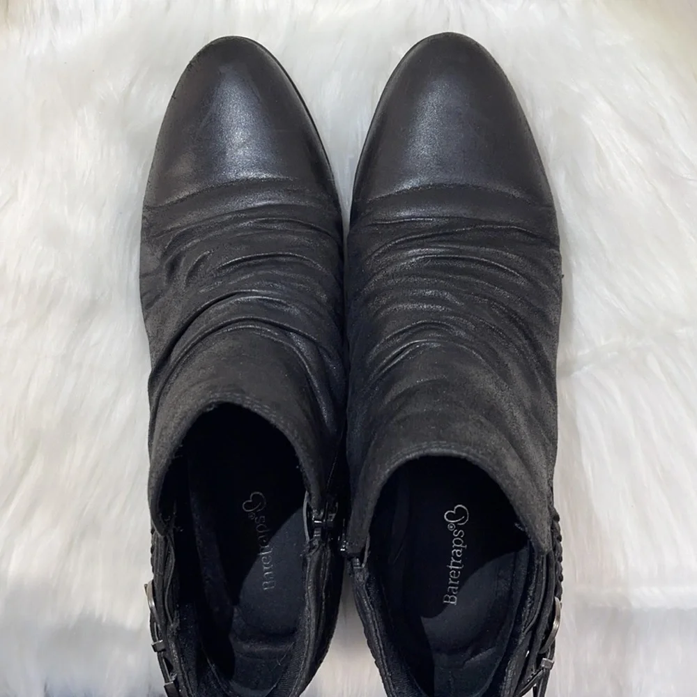 BareTraps Guenna Black Ankle Boots w/ Chain and Straps Detail - Picture 4 of 14
